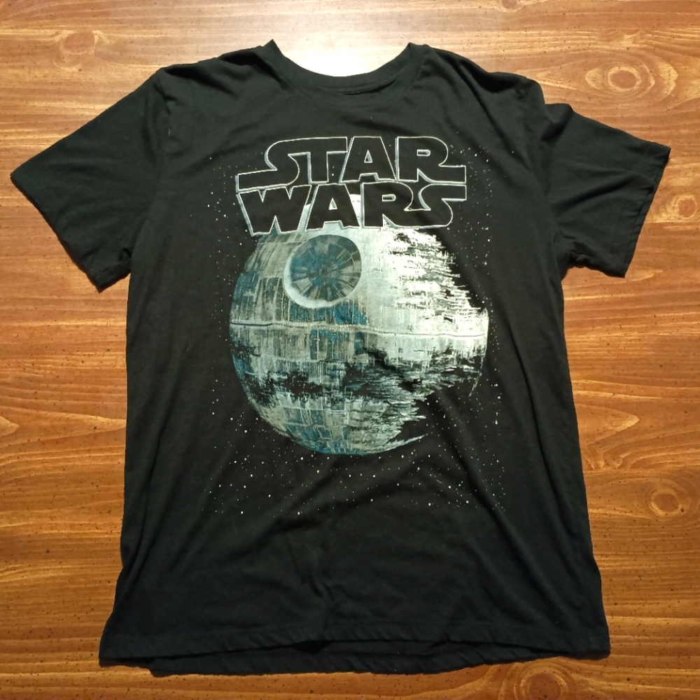 STAR WARS DEATH STAR T-SHIRT - Large // Disney Dark Side Tee Shirt